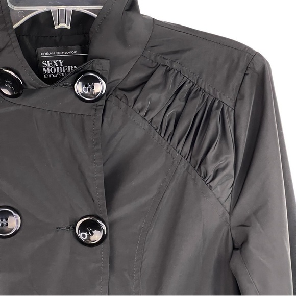 EUC-SEXY Modern Edgy Generation Urban Behavior DoubleBreasted belted Trench Coat - Picture 3 of 14